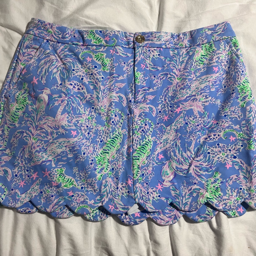 Colette Scalloped Skort. The Turtle package Blue and Green Skort NWOT